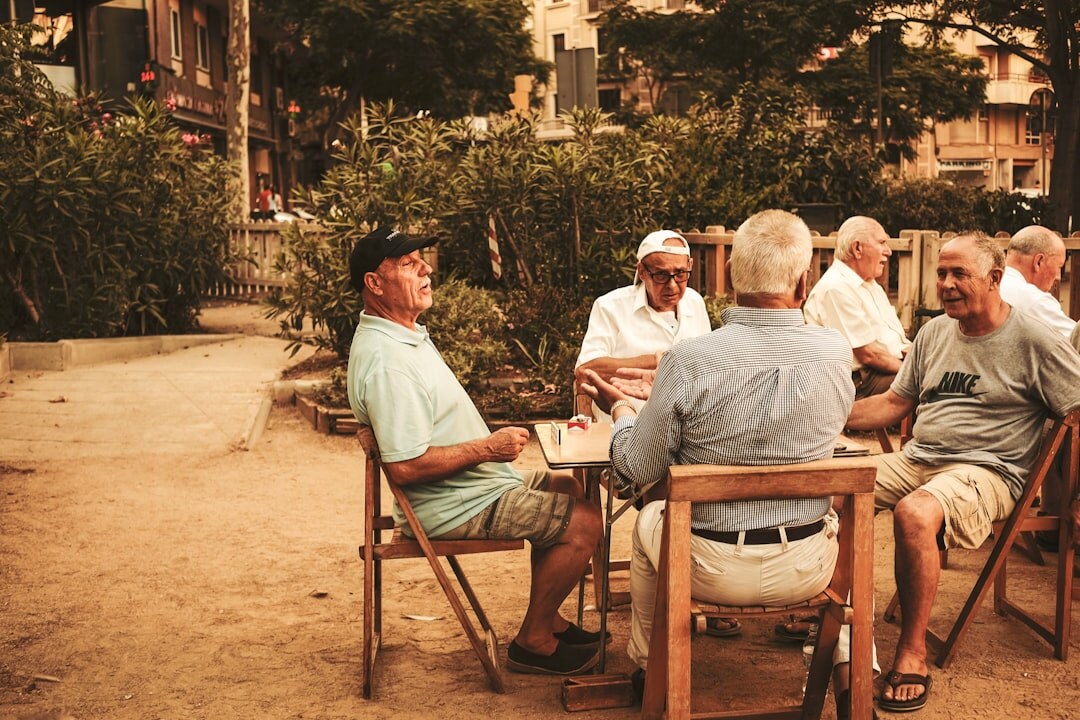 group of seniors chatting