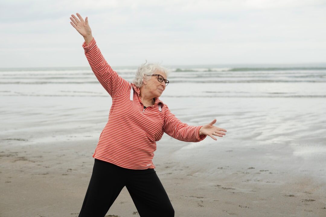 seniors doing yoga