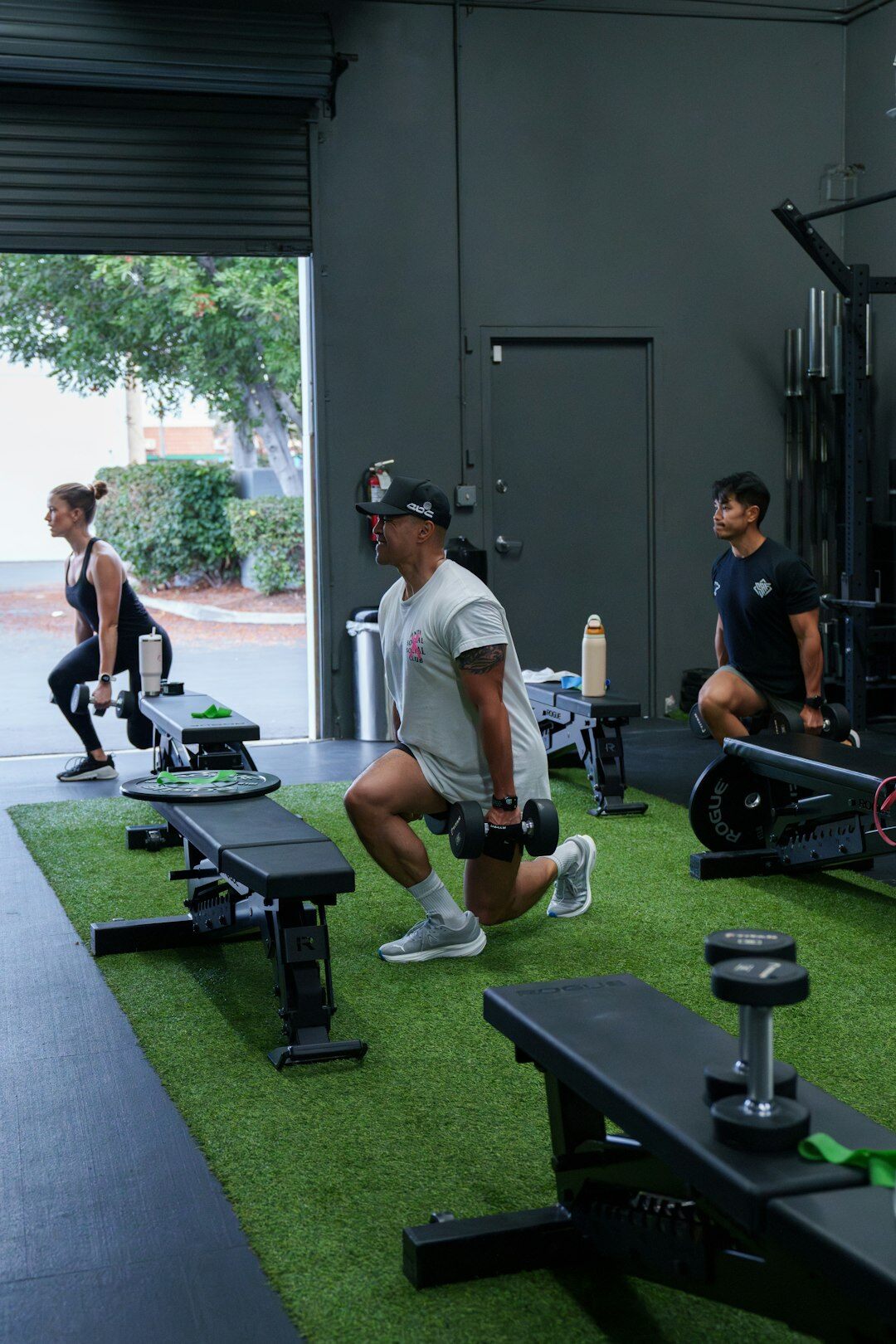 group of seniors in fitness class